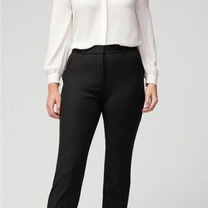 White House Black Market Black Straight Leg Ankle Dress Trouser Pants - Stretch